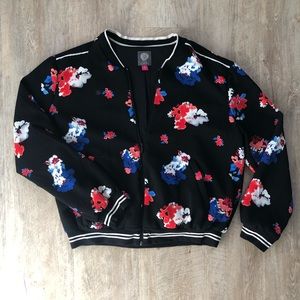 Flowered Bomber jacket